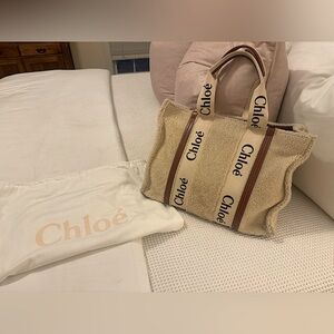 Chloe Woody Shearling Tote